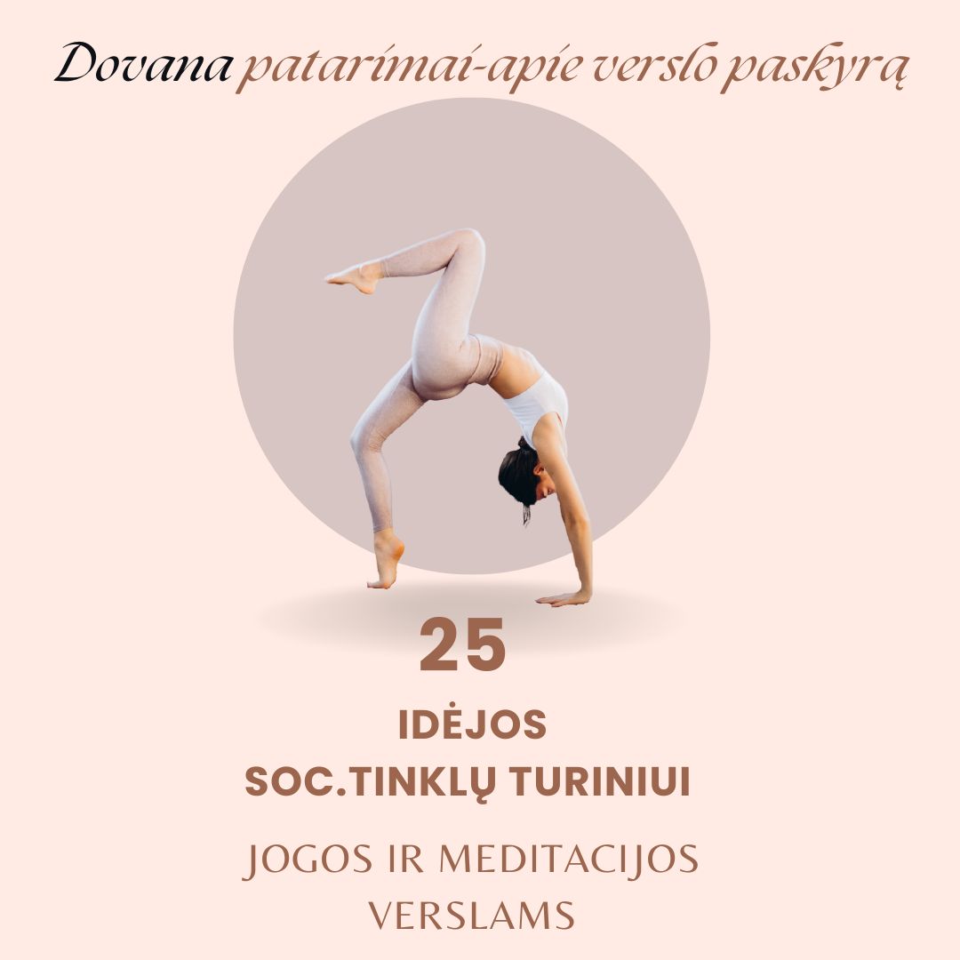 25 idėjos Soc.turiniui kurti Jogos ir meditacijos verslams