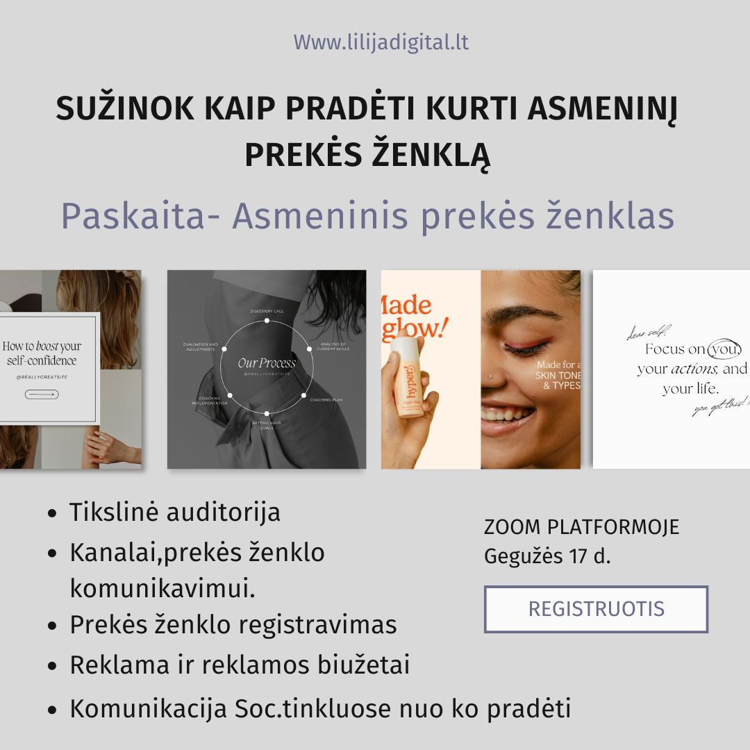 Paskaita- Asmeninis prekės ženklas ir komunikacija Soc.tinkluose (įrašas)